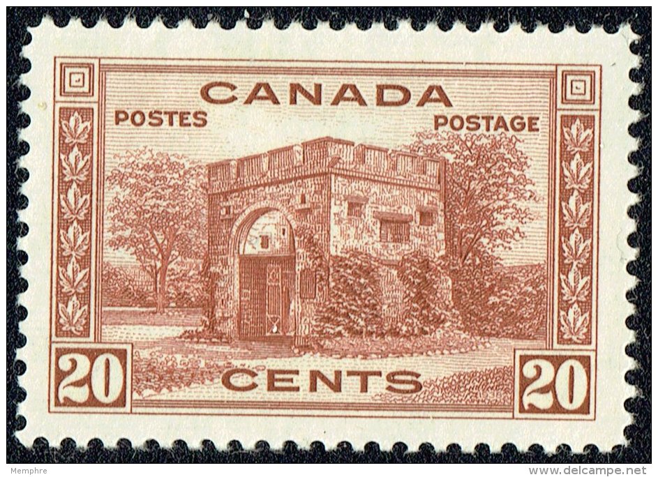 1938  Pictorial Issue  20 Cents   Winnipeg  Fort Garry  Sc 243  MH - Nuovi