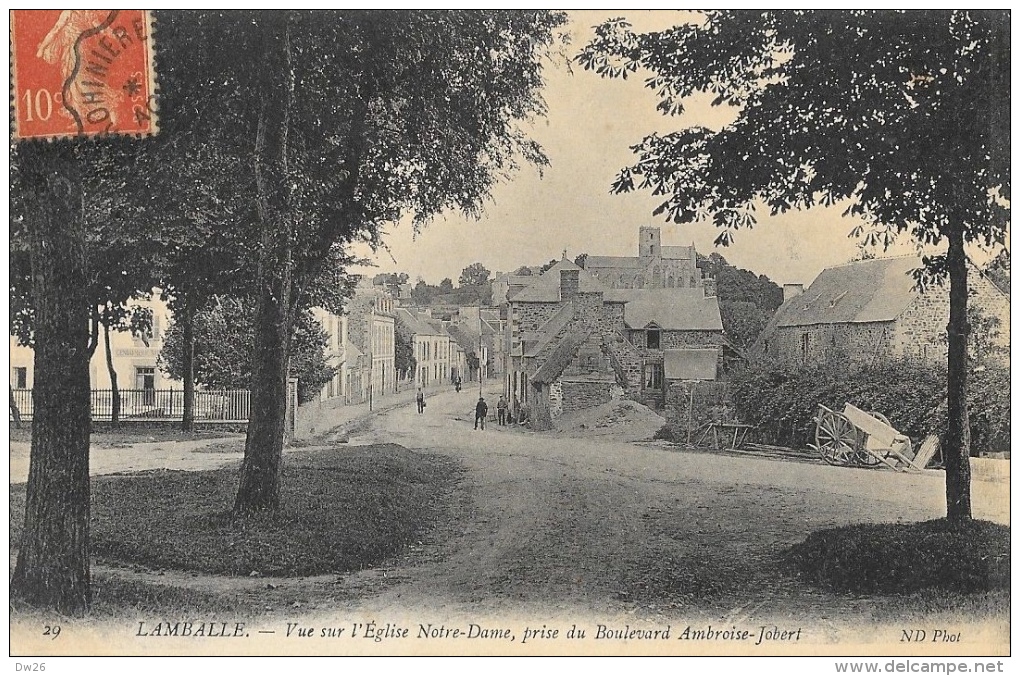 Lamballe (Côtes-du-Nord) - Vue Sur L'Eglise Notre-Dame, Prise Du Boulevard Ambroise-Jobert - Carte ND Phot. N° 29 - Lamballe