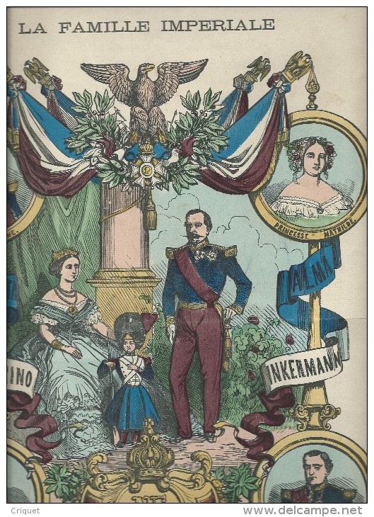 Grande Image D'Epinal Tirée Sur Le Bois Original De La Maison Pellerin, Famille Impériale De Napoléon III - Autres & Non Classés