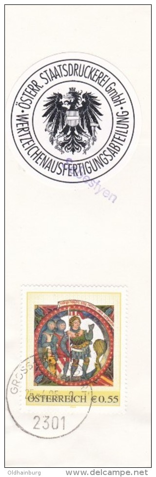 1308p: Personalisierte Österreich "Azzo Von Kuenring" Auf FDC- ÖSD- Banderole, RR - Sellos Privados