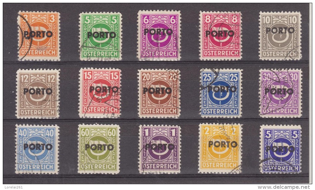 1946 - Timbres-taxe PORTO  Mi No 189/203 Et Yv No 185/199 Serie Complete - Taxe