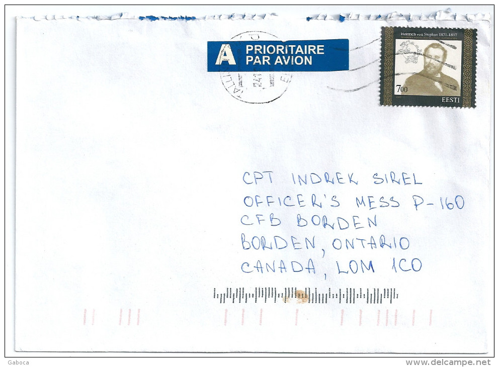 0804 Estonia Personality Postal Service UPU Telephone Addressed #2 - WPV (Weltpostverein)