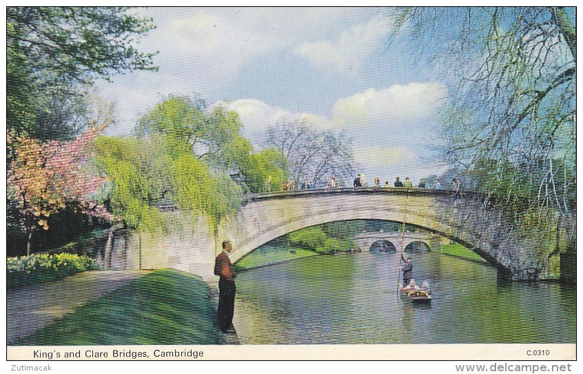 Cambridge - King's And Clare Bridges , Fishing 1976 - Ely