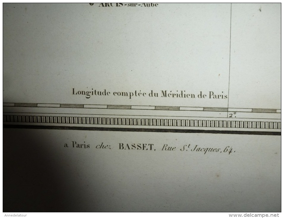1836 Grde carte ancienne réhaussée couleurs :par A H Dufour ,  département de la MARNE  avec notices hist. et stat.