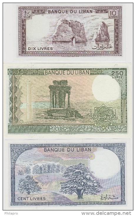 LIBAN       3  BANKNOTES     VF ++  Ref  621 - Liban