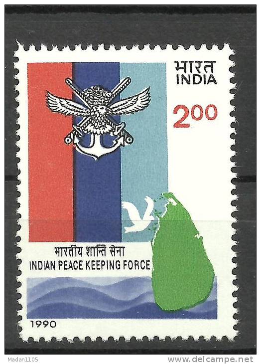 INDIA, 1990, Indian Peace Keeping Force (IPKF) In Sri Lanka,  MNH, (**) - Unused Stamps