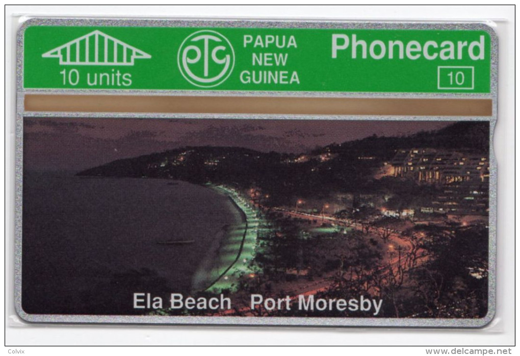 PAPOUASIE NOUVELLE-GUINEE TELECARTE 10U ELA BEACH PORT MORESBY  CN 108A MINT - Papouasie-Nouvelle-Guinée