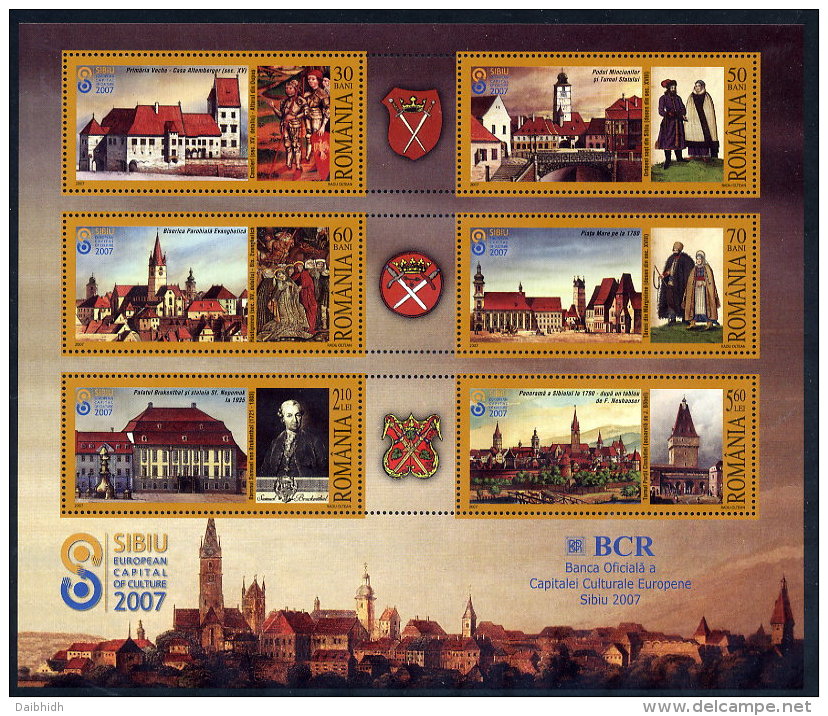 ROMANIA 2007 Sibiu European City Of Culture Blocks (2)  MNH / **.  Michel Blocks 400-01 - Blocks & Sheetlets