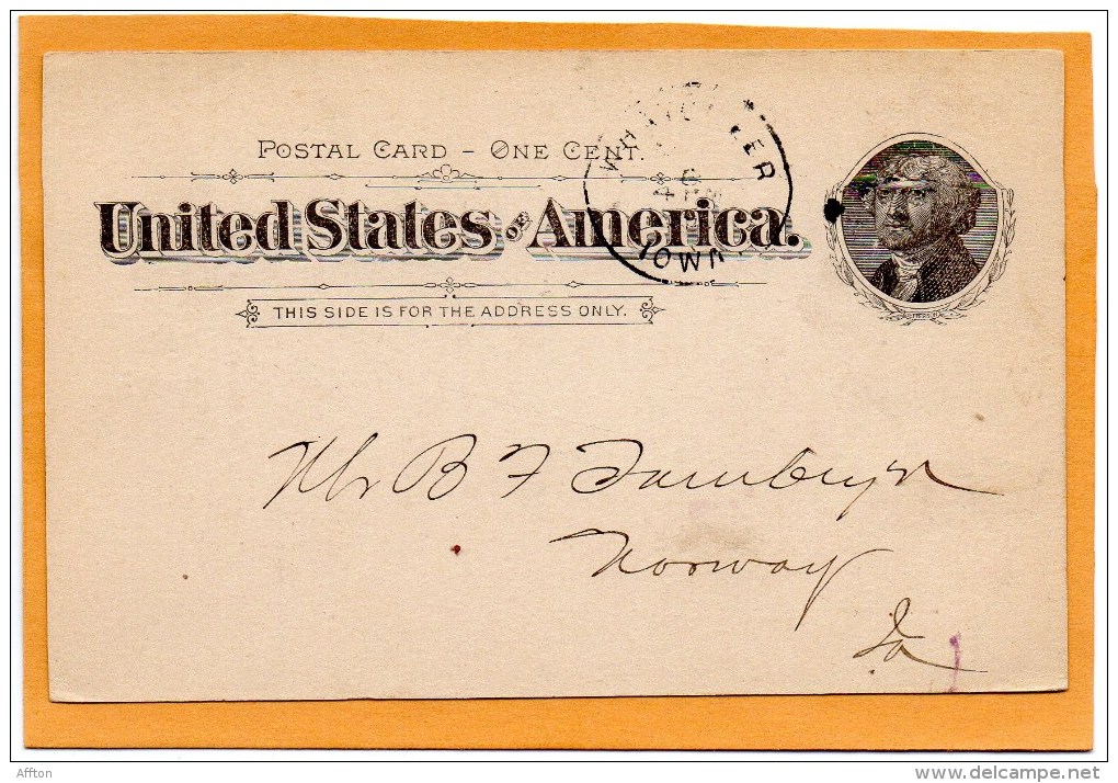 United States 1894 Card Mailed - ...-1900