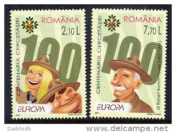 ROMANIA 2007 Europa: Scouting Set Of 2  MNH / **.  Michel 6190-91 - Unused Stamps