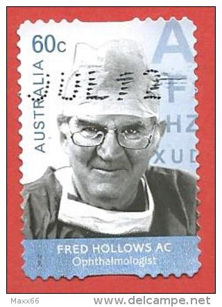 AUSTRALIA USATO - 2012 - MEDICI - Fred Hollows - Ophthalmologist - 0,60 $ - Michel AU 3727 AUTOADESIVO - Usati