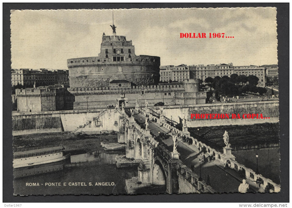 Roma - Ponti E Castel S Angelo ..NOT .used ......See The 2  Scans For Condition. ( Originalscan !!! ) - Fiume Tevere