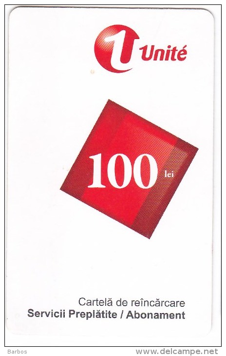 Moldova   Moldavie  Moldau ,  Prepaid Phonecard -  Unlte  ,  100 Lei , 2011 , Tipe I , Paper , Used - Moldawien (Moldau)
