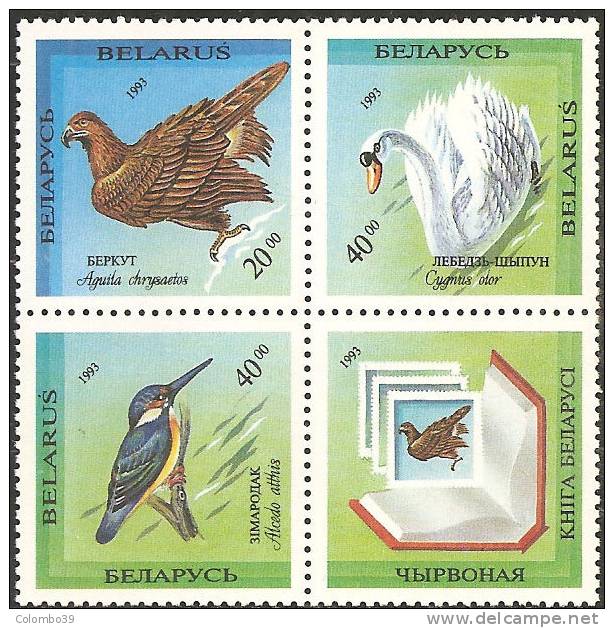 Belarus  1994  MNH**  -  Yv. 45/47  Bloc FAUNA UCCELLI - Bielorrusia