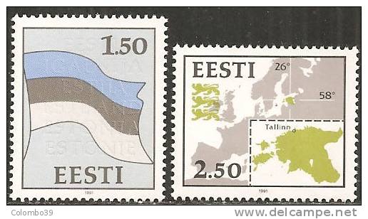 Estonia 1991 Nuovo** - Yv.188/89   Mi.174/75 - Estonia