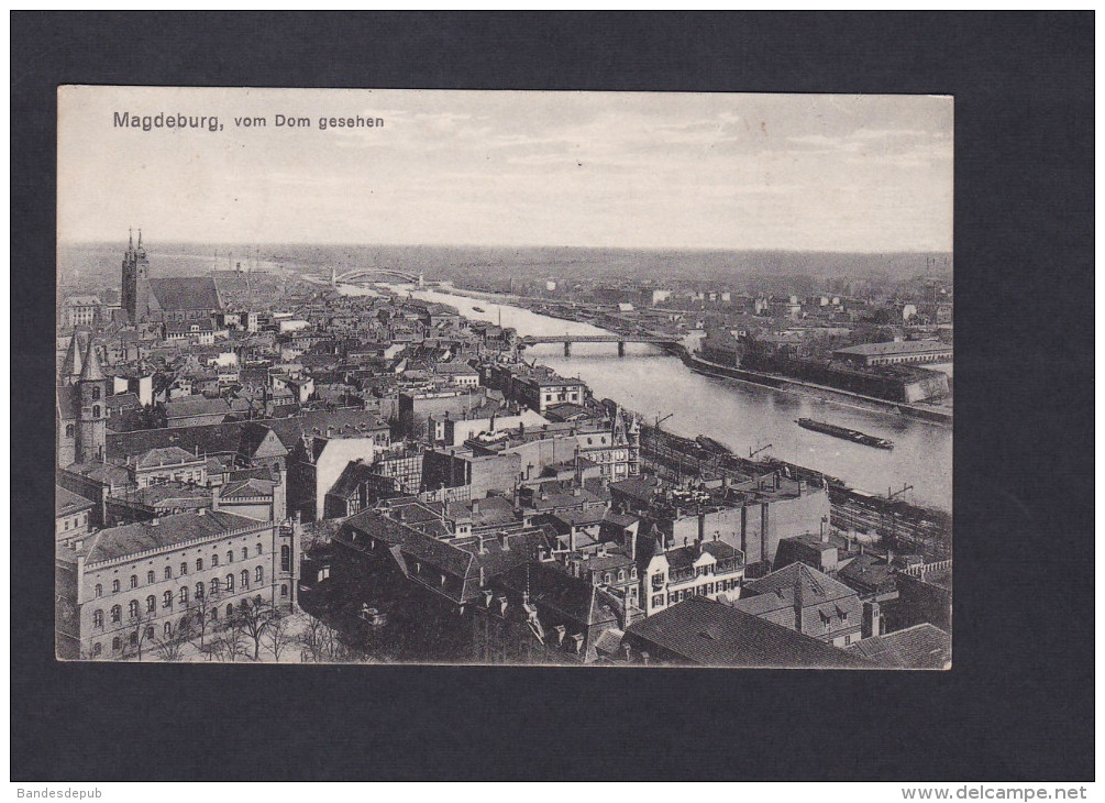 AK  Magdeburg - Vom Dom Gesehen ( Feldpost Guerre 1914 1918 Cachet Hilfslazarett Konzerthaus ) - Magdeburg