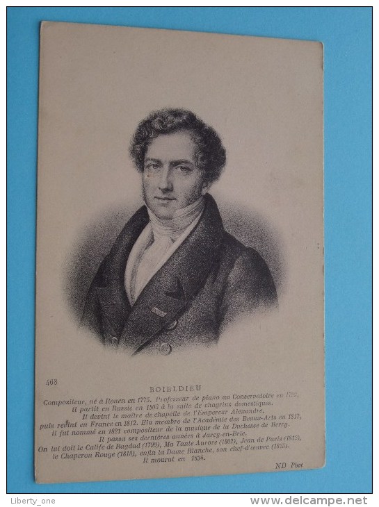 BOIELDIEU Compositeur Né Rouen 1775 - Dec. 1834 ( Zie Foto Voor Details ) !! - Chanteurs & Musiciens