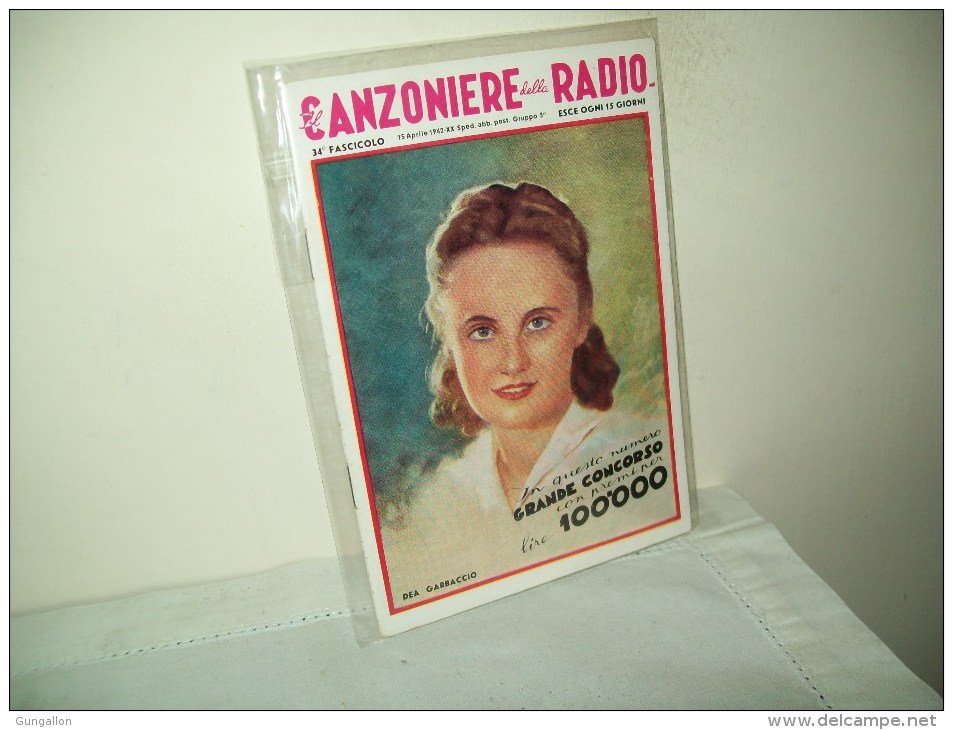 Il Canzoniere Della Radio (Ed. G. Campi 1942) N. 34 - Musica
