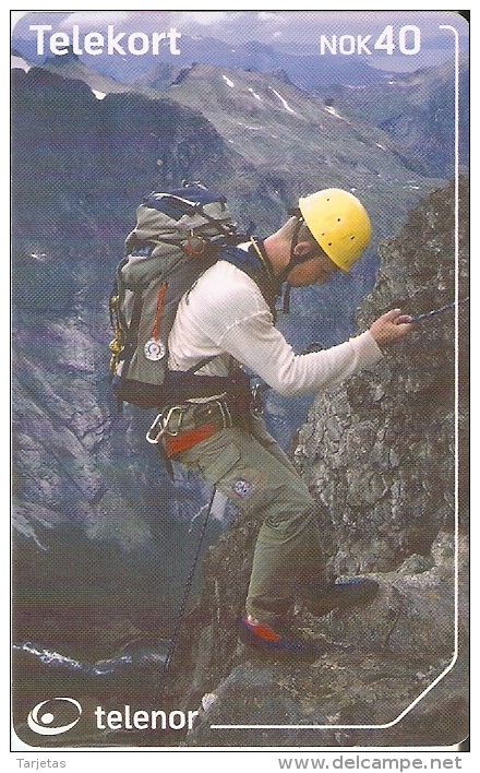 TARJETA DE NORUEGA DE UN ESCALADOR  (ESCALADA) - Norvège