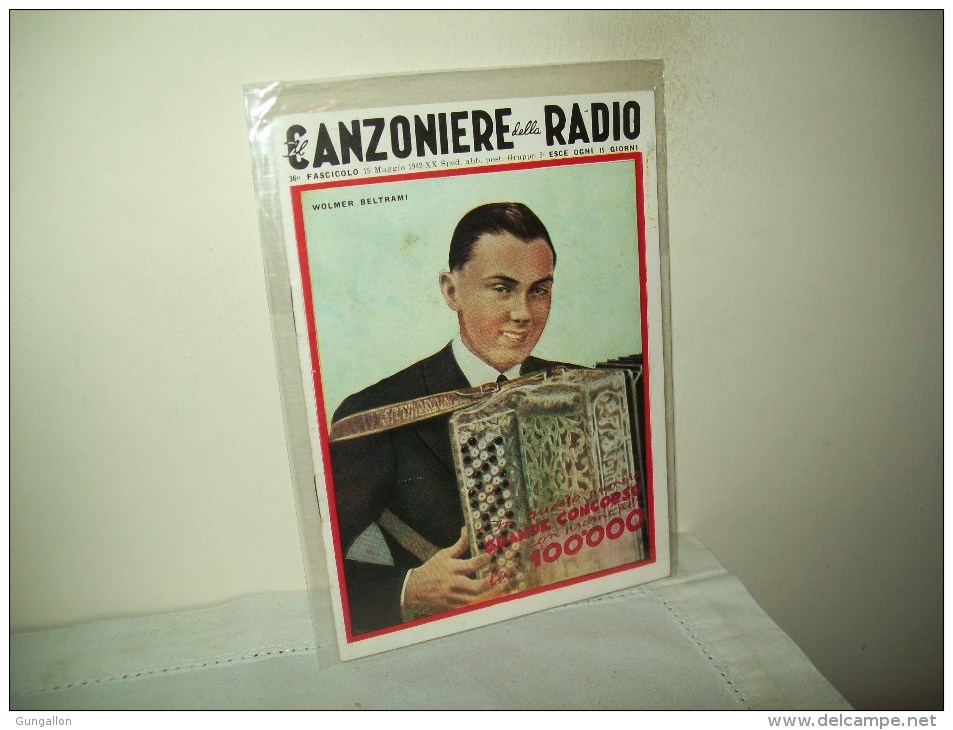 Il Canzoniere Della Radio (Ed. G. Campi 1942) N. 36 - Musica