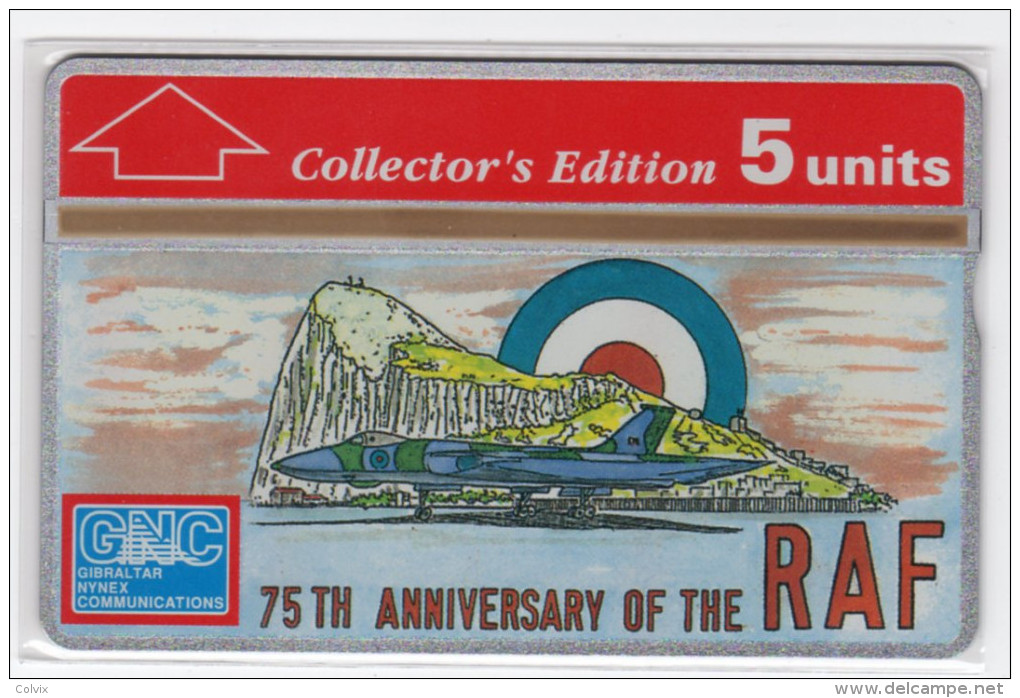 GIBRALTAR REF MVcards GIB-28  5U 75th Anniversary Of The Royal Air Force MILITARY MINT - Gibraltar