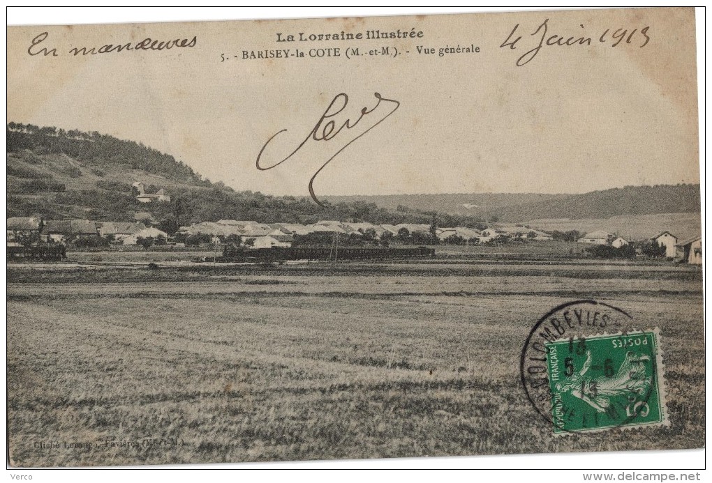 Carte Postale Ancienne De BARISEY LA COTE - Other & Unclassified