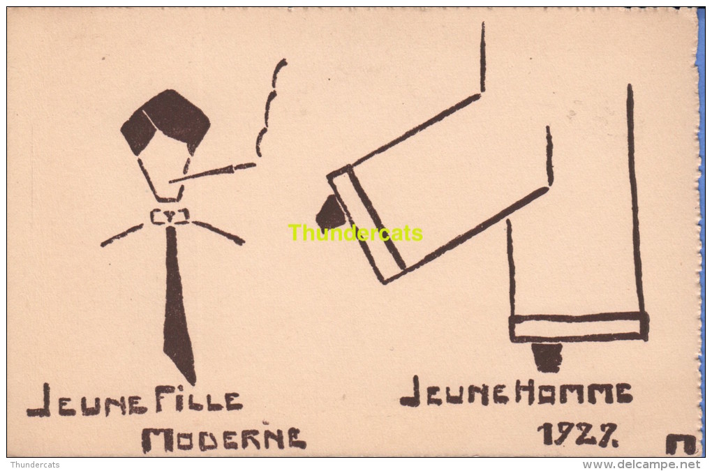 CPA ILLUSTRATEUR "  M  " ARTIST SIGNED POSTCARD " M " ** SCOUT  ? SCOUTING ?  JAMBOREE ?  GLOBETROTTER ? JEUNE  1927 - Scoutisme