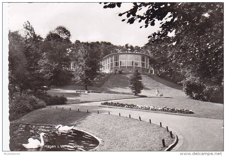 Germany Hagen I. Westfalen Parkhaus HAGEN 1958 To TRANÄS Sweden Echte Real Photo Véritable (2 Scans) - Hagen