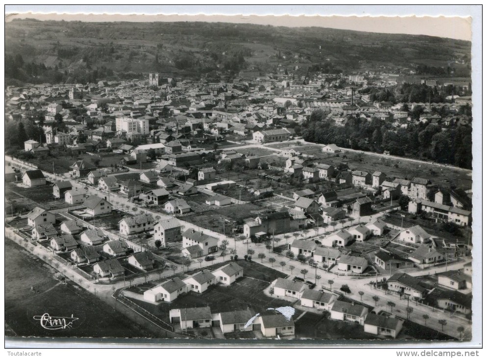 CPSM 38  BOURGOIN JALLIEU VUE PANORAMIQUE AERIENNE 1969 Grand Format 15 X 10,5 - Bourgoin