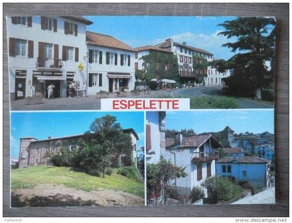 ESPELETTE  (64). LOT DE 4 CPM.   ANNEES 1970.VOITURE A BOEUF.PIMENTS. - Espelette