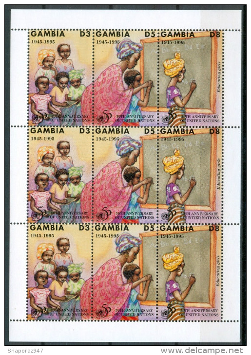 1995 Gambia Infanzia Childhood Enfance Block MNH** Car8 - Altri & Non Classificati