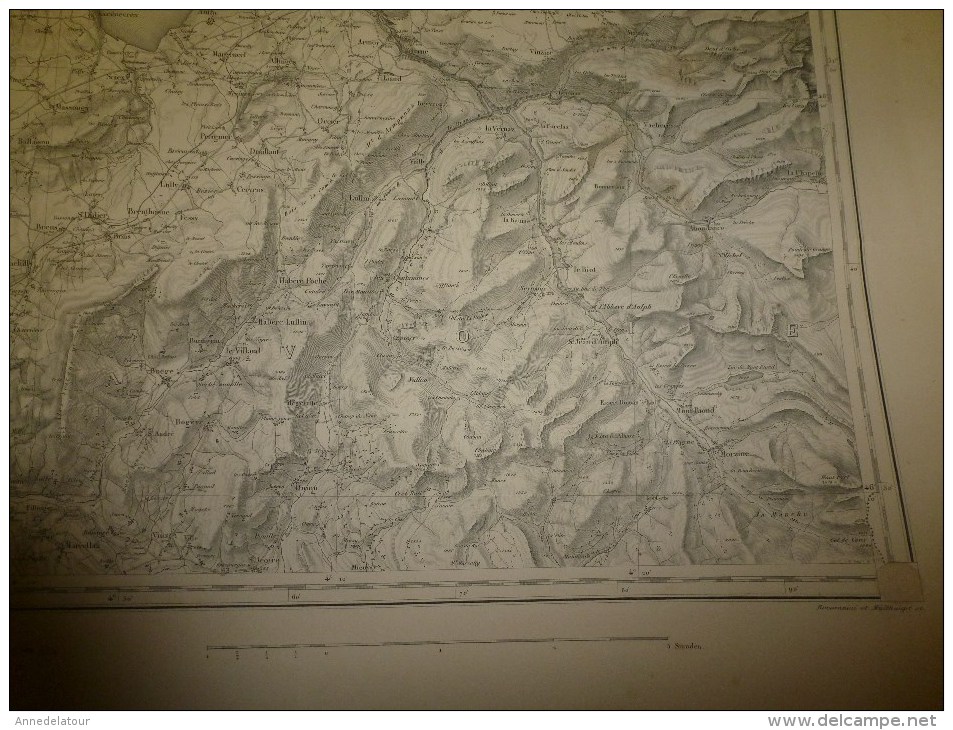 1887 Grande Carte Ancienne N° 16(Genève , Lausann ) EIDGENÖSSISHES MILITAIR ARCHIV (archives Fédérale) Par G. H. Dufour - Autres & Non Classés