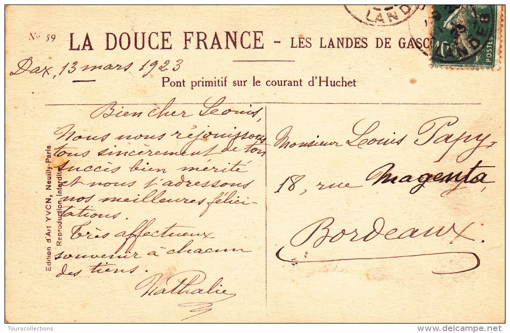 CPA 40 @ La Douce France - Les Landes De Gascogne- Pont Primitif Sur Le Courant D´Huchet - LEON , Moliets , Saint Girons - Altri & Non Classificati