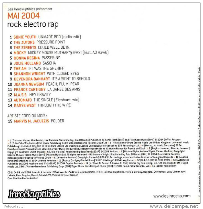 Les Inrockuptibles Rock Electro Rap Mai 2004 - Hit-Compilations