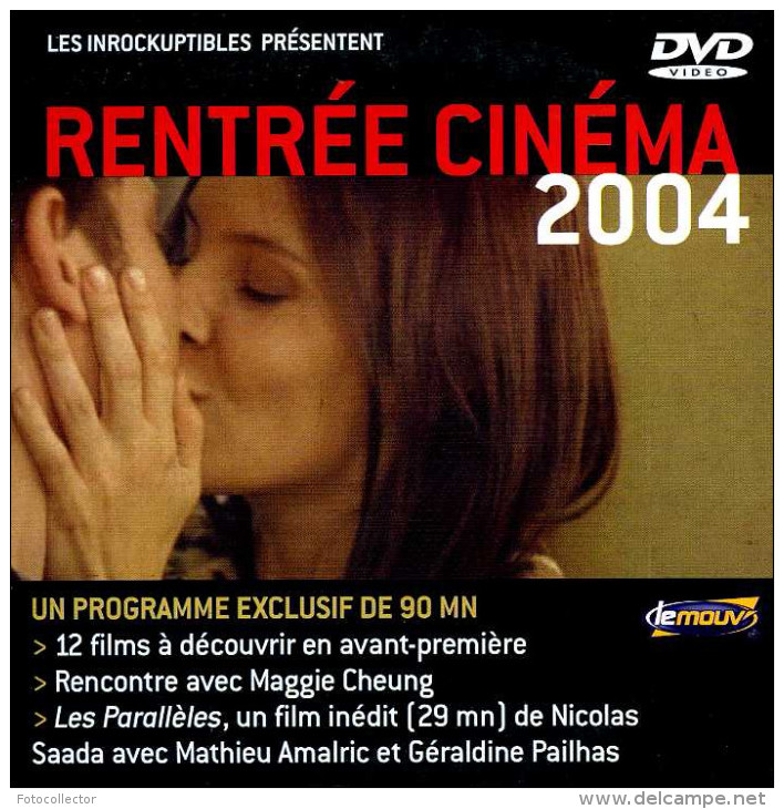 Les Inrockuptibles Une Rentrée Cinéma 2004 (Dvd Contenant Le Court Métrage Les Parallèles De Nicolas Saada) - Autres & Non Classés