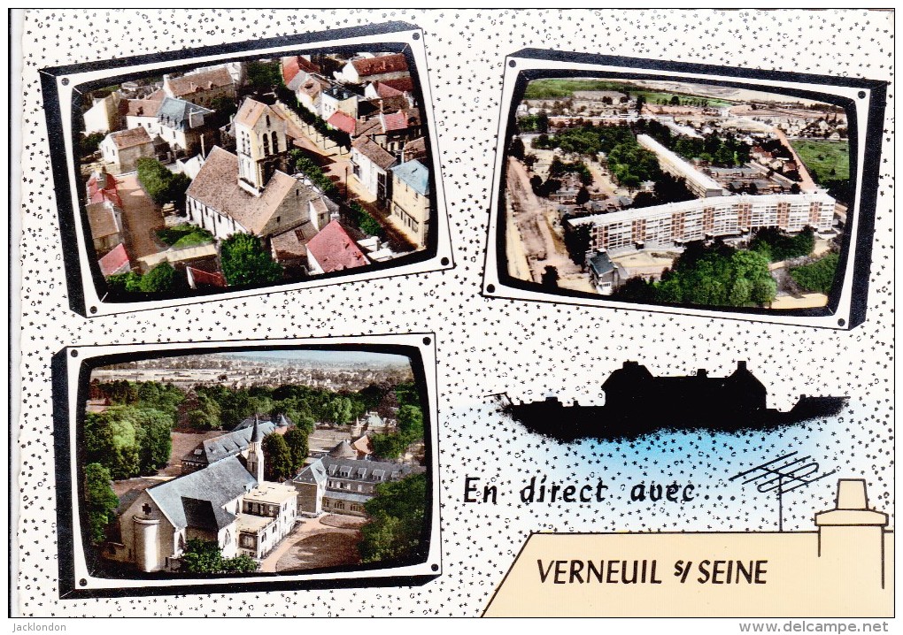 78-  VERNEUIL SUR SEINE  L'église - Le Parc Noir - Le Couvent Des Oiseaux - Verneuil Sur Seine