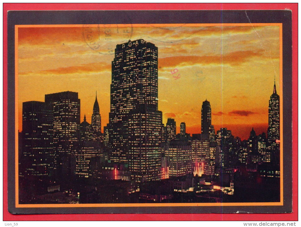 163606 / Midtown Manhattan SKYLINE AT NIGHT  - USED 1982 BLANCHE STUART SCOTT PIONEER PILOT United States Etats-Unis USA - Manhattan
