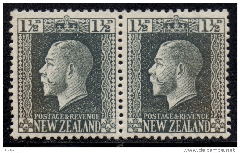 New Zealand - 1915 KGV 1½d Pair (**) # SG 416a - Nuevos