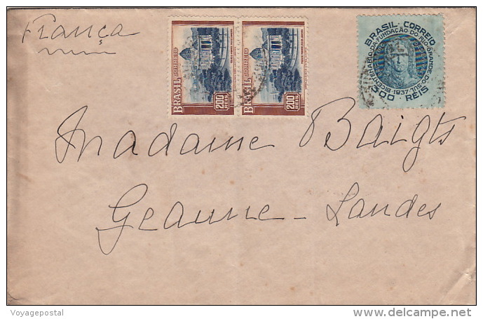 Lettre -Brésil Pour La France - Lettres & Documents