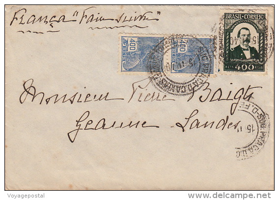 Lettre -Brésil Pour La France - Lettres & Documents