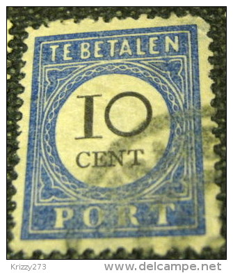 Netherlands 1881 Postage Due 10c - Used - Strafportzegels