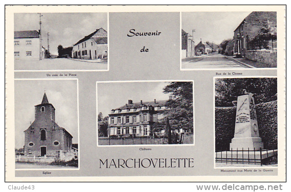 Souvenir De Marchovelette Carte Festonné,multivues N´a Pas Circulé - Fernelmont