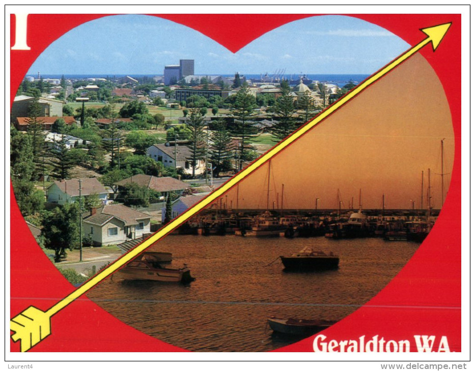 (123) Australia - WA - Geraldton (heart Shape In Card) - Geraldton