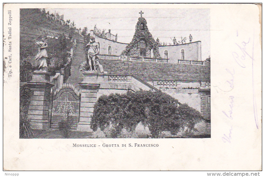 Italy 1902 Postcard  Monselice  Grotta Di San Francesco   Used - Marcophilia