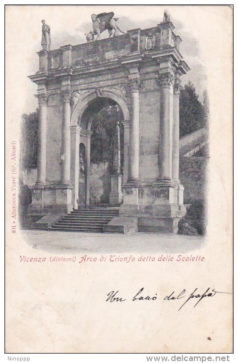 Italy 1903 Postcard  Vicenza Arch Of Triumph Used - Marcophilia