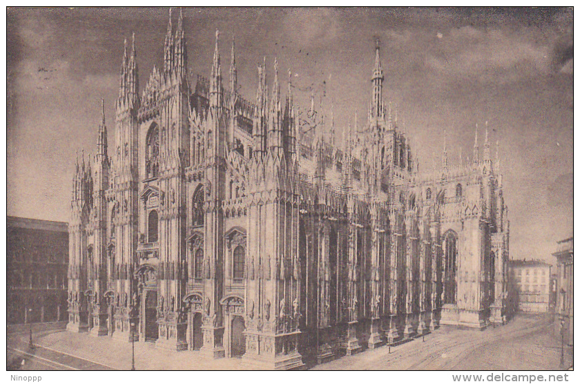 Italy 1916 Postcard  Milano The Dome  Used - Marcophilia