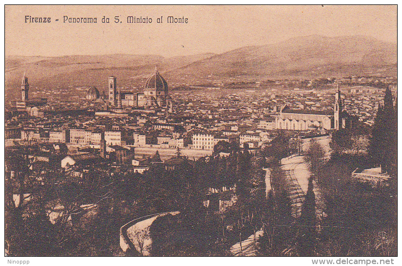 Italy Unused Postcard Firenze Panorama Da S Miniato Al Monte - Marcophilia