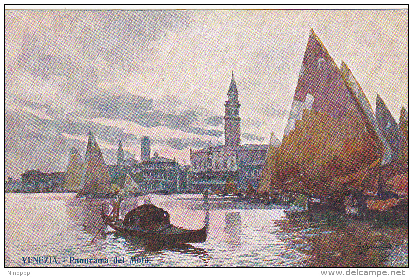 Italy Unused Postcard Venezia Panorama Del Molo - Marcophilia