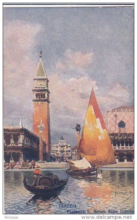 Italy Unused Postcard Venezia Piazza S. Marco Dalla Laguna - Marcophilia