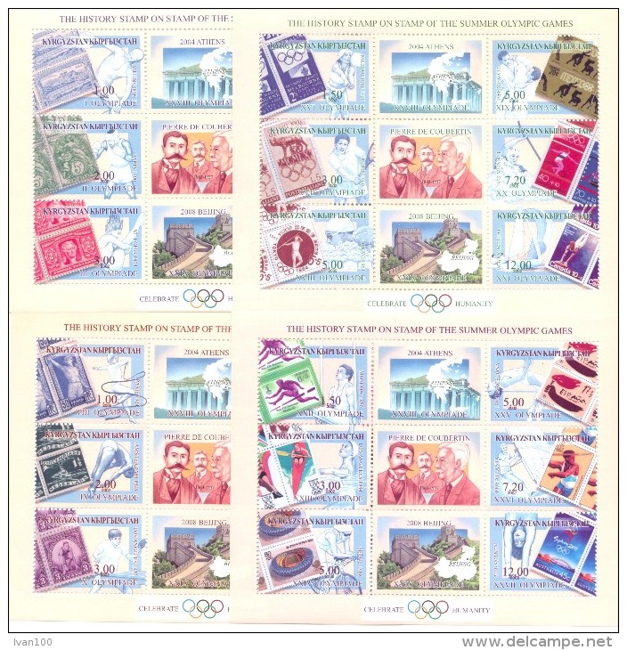 2002.Kyrgyzstan, History Of Summer Olympic Games, 4 S/s, Mint/** - Kirghizistan